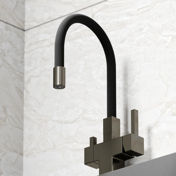 Смеситель для кухни Sancos Arno SC4005GG, вороненая сталь/чёрный - фото 2