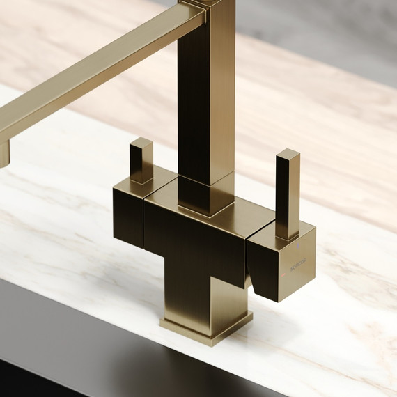 Смеситель для кухни Sancos Moro SC4006BG, брашированное золото/чёрный - фото 2