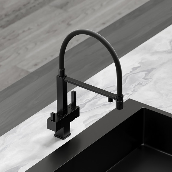 Смеситель для кухни Sancos Moro SC4006MB, чёрный матовый/чёрный - фото 4