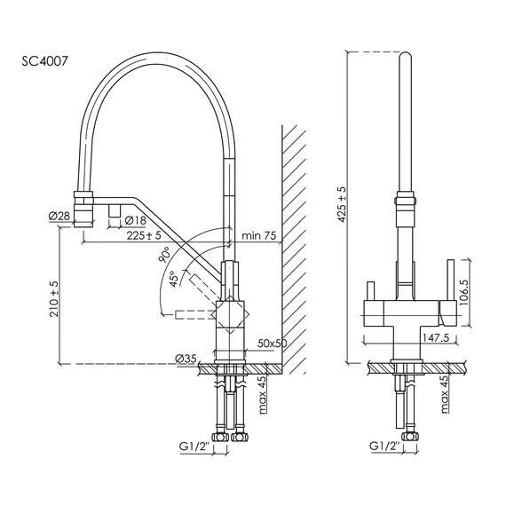 Смеситель для кухни Sancos Loro SC4007MB, чёрный матовый/чёрный - фото 8