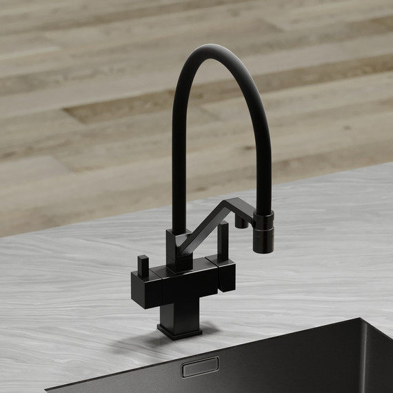 Смеситель для кухни Sancos Loro SC4007MB, чёрный матовый/чёрный - фото 7