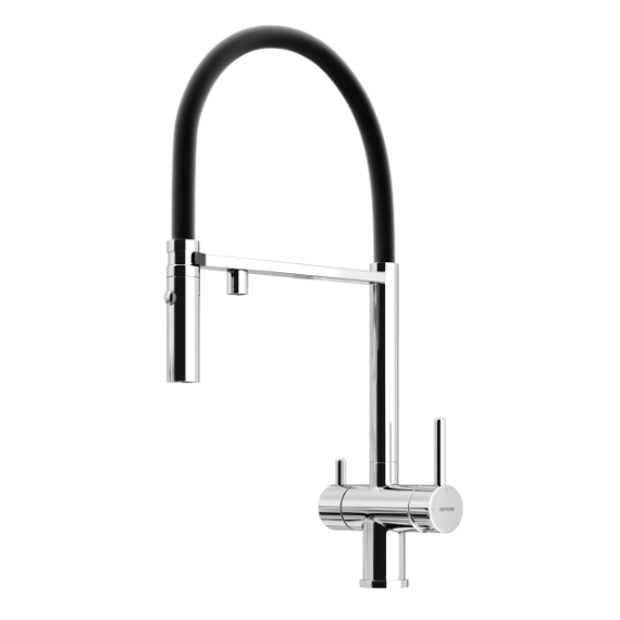 Смеситель для кухни Sancos Imola SC4010CH, хром/чёрный - фото 