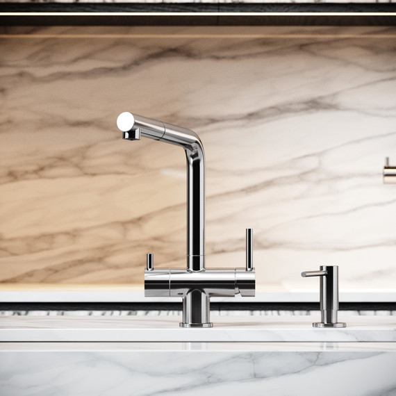 Смеситель для кухни Sancos Spin SC4015BN, брашированный никель - фото 4