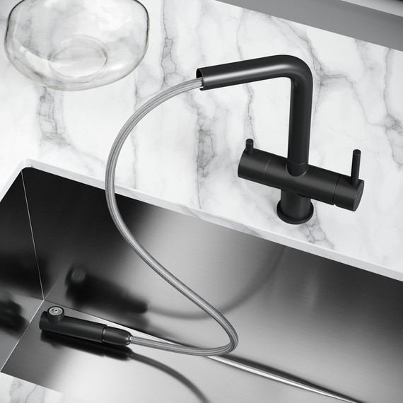 Смеситель для кухни Sancos Spin SC4015MB, чёрный матовый - фото 9