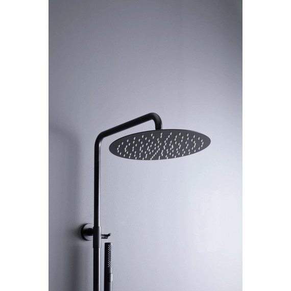 Душевая стойка с термостатом Allen Brau Fantasy 5.11001-31, чёрный матовый - фото 7
