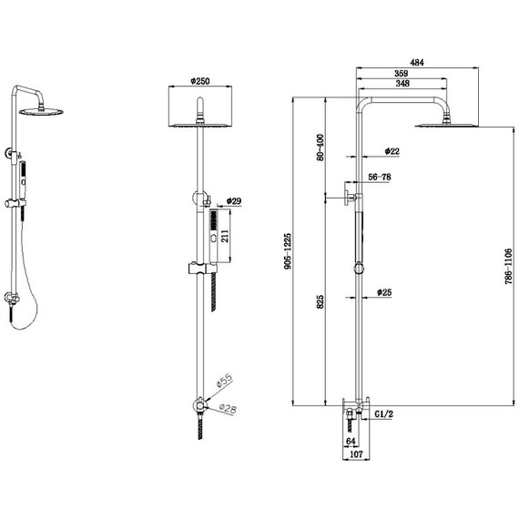 Душевая стойка Allen Brau Priority 5.31031-00 - фото 7