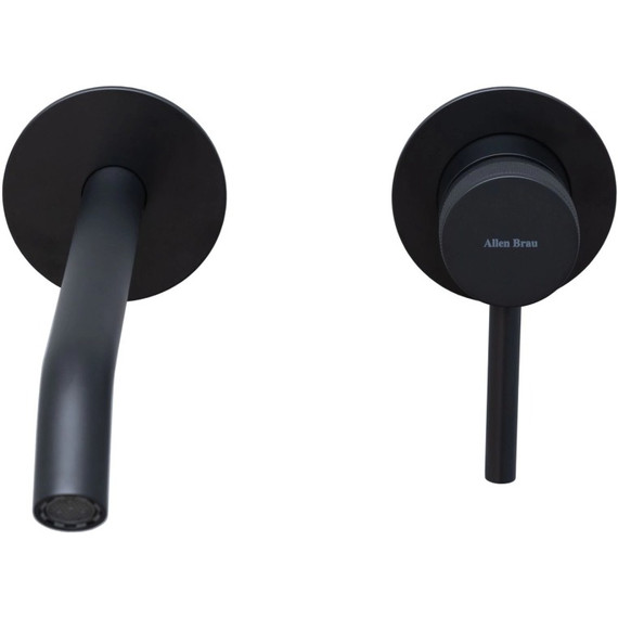 Смеситель для раковины настенный Allen Brau Priority 5.31A03-31 (со скрытой частью) чёрный матовый - фото 2