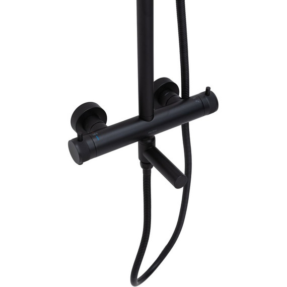 Душевая стойка c термостатом Allen Brau Priority 5.31T10-31, чёрный матовый - фото 3