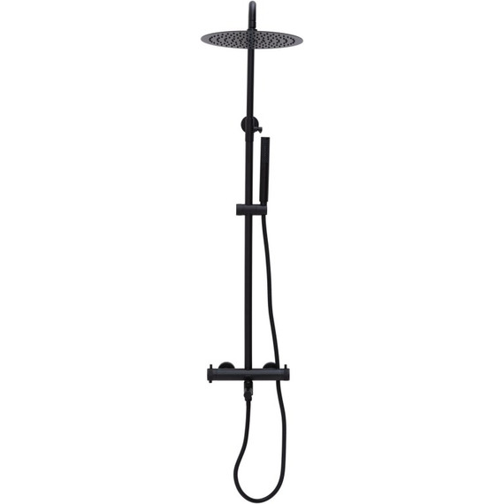 Душевая стойка c термостатом Allen Brau Priority 5.31T10-31, чёрный матовый - фото 5