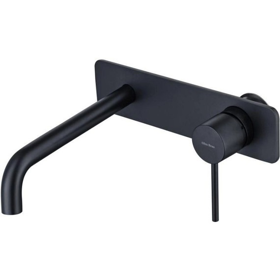 Смеситель для раковины настенный Allen Brau Glority 5.51004-31 (со скрытой частью) чёрный матовый - фото 