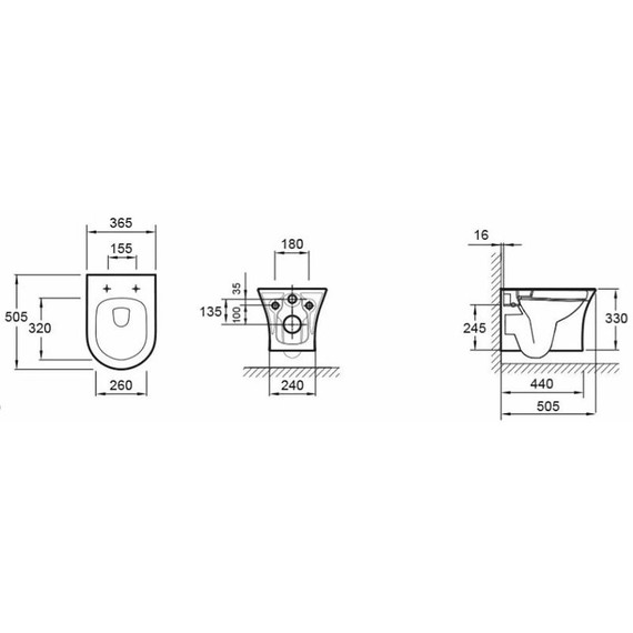 Инсталляция с подвесным безободковым унитазом Jacob Delafon Aleo E21731RU-CP, сиденье с тонкой крышкой микролифт - фото 7