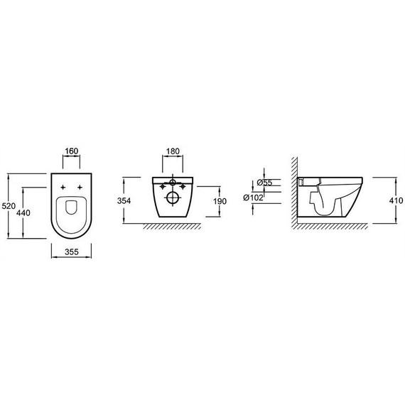 Инсталляция с подвесным безободковым унитазом Jacob Delafon Rodin+ E21750RU-BL, сиденье с тонкой крышкой микролифт - фото 6