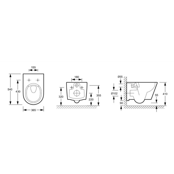 Инсталляция с подвесным безободковым унитазом Jacob Delafon Bastille EDAB103-CP, сиденье с тонкой крышкой микролифт - фото 6
