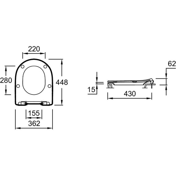 Инсталляция с подвесным безободковым унитазом Jacob Delafon Odeon Rive Gauche EDR103-00, сиденье с тонкой крышкой микролифт - фото 6