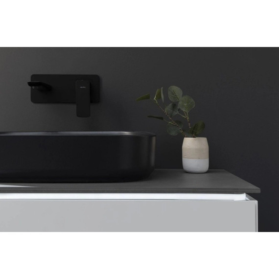 Смеситель для раковины настенный Allen Brau Infinity 5.21003-31 (со скрытой частью) чёрный матовый - фото 5