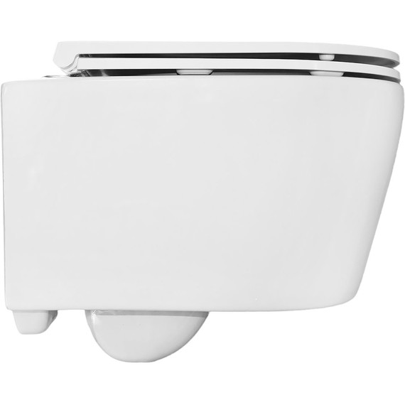 Унитаз подвесной безободковый Azario Uno AZ-2380 с тонкой крышкой микролифт - фото 16