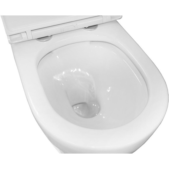 Унитаз подвесной безободковый Azario Uno AZ-2380 с тонкой крышкой микролифт - фото 9