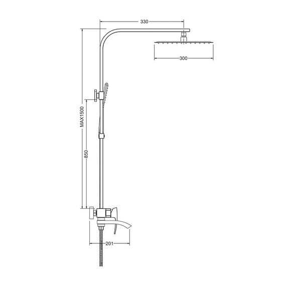 Душевая стойка со смесителем Gappo G2407 - фото 21