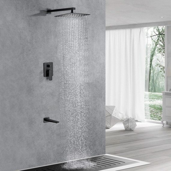 Смеситель для душа Allen Brau Infinity X2 5.21014-31 (со скрытой частью) чёрный матовый - фото 4