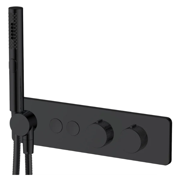 Смеситель для душа с термостатом Allen Brau Liberty 5.33010-31 (со скрытой частью) чёрный матовый - фото 2