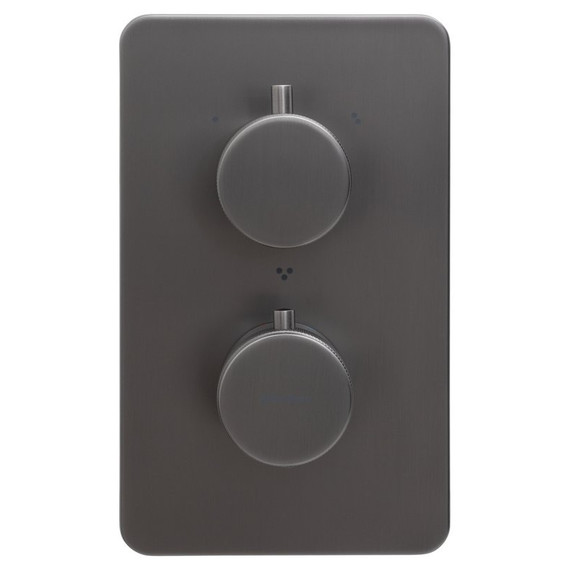 Смеситель для ванны с термостатом Allen Brau Priority 5.31314-MG (со скрытой частью) графит - фото 2