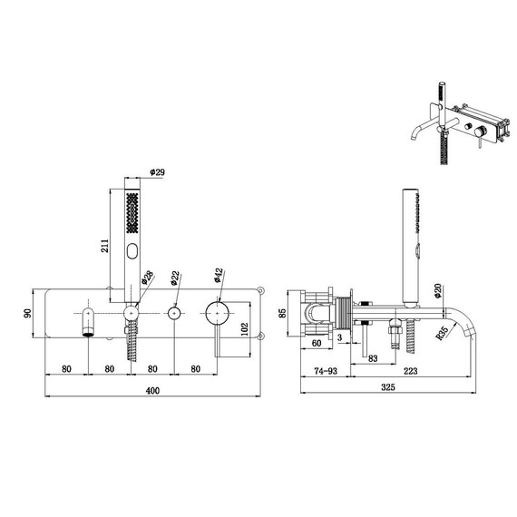 Смеситель для ванны Allen Brau Priority 5.31A05-GB (со скрытой частью) золото - фото 2