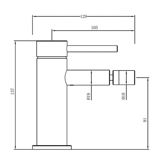 Смеситель для биде Abber Wasser Kreis 316 AF8124BGG, оружейная сталь брашированная - фото 2