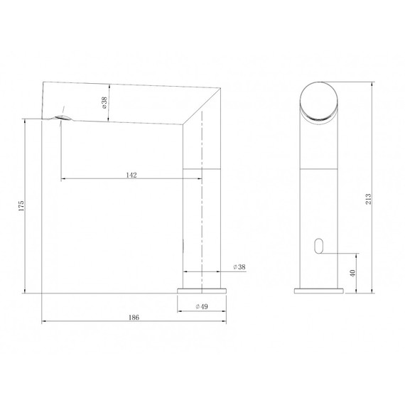 Смеситель для раковины сенсорный ABBER Perfekte 316 AF8A101BSTS, сталь брашированная - фото 3