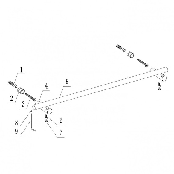 Держатель для полотенец ABBER Osten 316 AA1856BG, цвет золото брашированное - фото 3