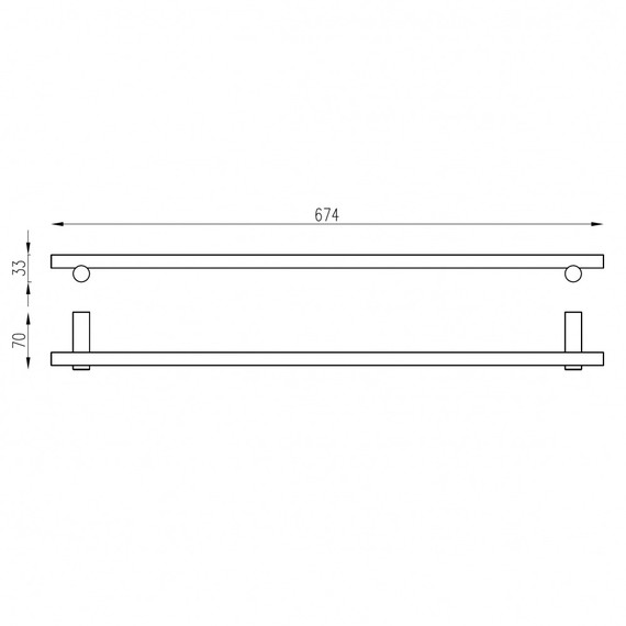 Держатель для полотенец ABBER Osten 316 AA1857BGG, цвет оружейная сталь брашированная - фото 2