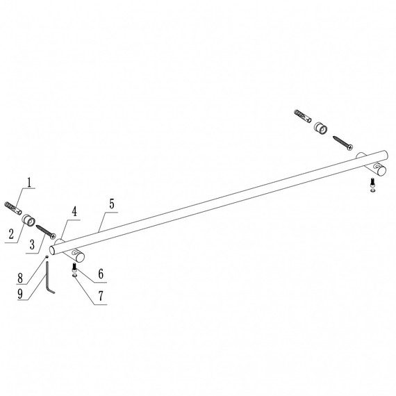 Держатель для полотенец ABBER Osten 316 AA1857BGG, цвет оружейная сталь брашированная - фото 3