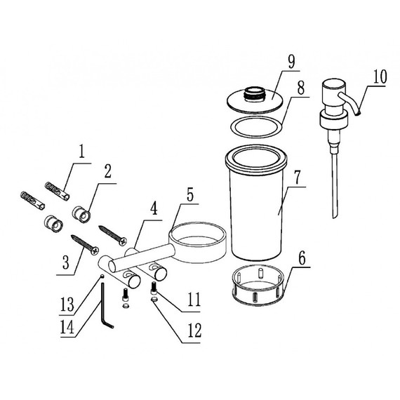 Дозатор для жидкого мыла Abber Osten 316 AA1859BST, цвет сталь брашированная - фото 3