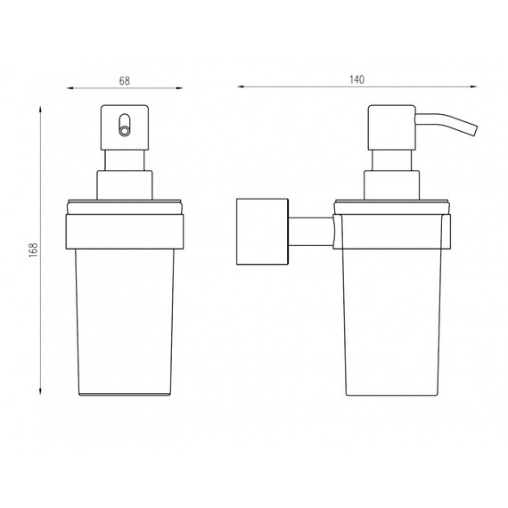 Дозатор для жидкого мыла Abber Osten 316 AA185A9BG, цвет золото брашированное - фото 2