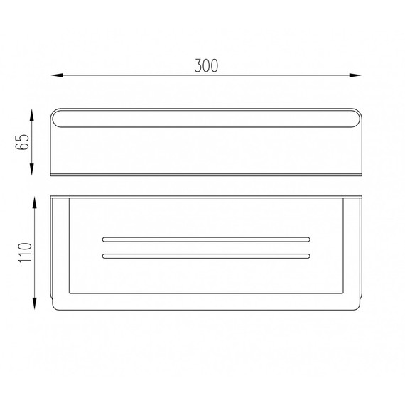 Полка прямоугольная ABBER Osten 316 AA1862BG, цвет золото брашированное - фото 2