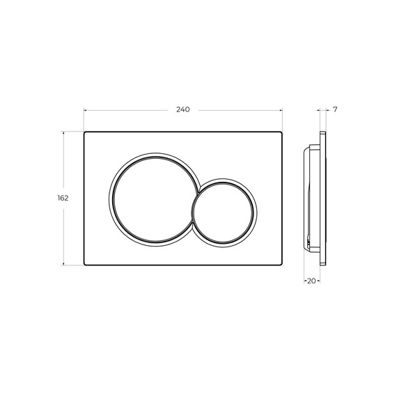Кнопка смыва Cezares Stylus STYLUS-BTN-BL, белый глянцевый - фото 2