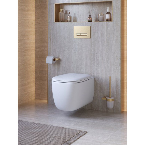 Унитаз подвесной безободковый Cezares Comfort CZR-380-TH-TOR/SC с тонкой крышкой микролифт (система смыва Торнадо) - фото 10