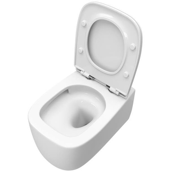 Унитаз подвесной безободковый Cezares Comfort CZR-380-TH-TOR/SC с тонкой крышкой микролифт (система смыва Торнадо) - фото 4