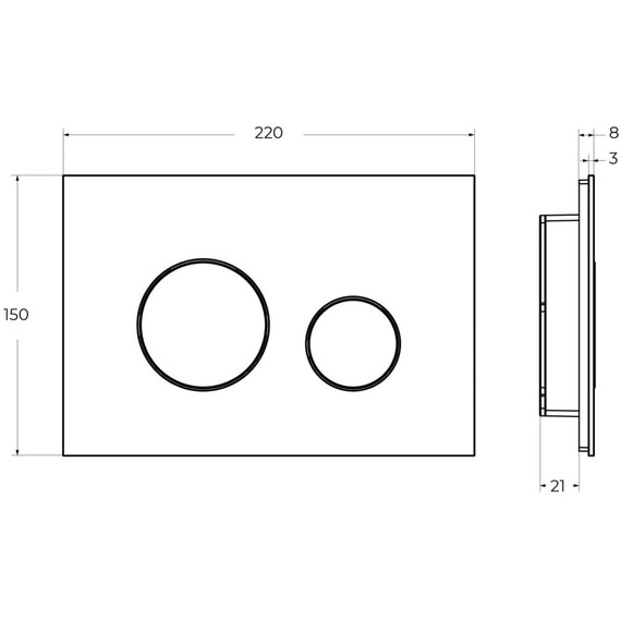 Кнопка смыва Cezares Lux LUX-GB-BORO-C, брашированное золото/белое стекло - фото 4