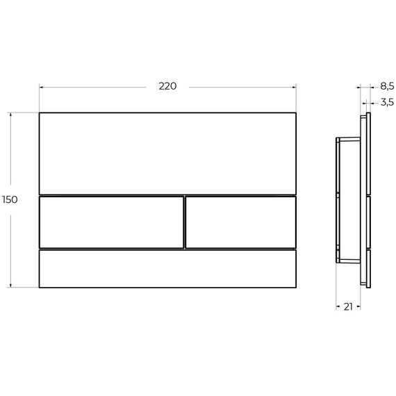 Кнопка смыва Cezares Lux LUX-PN-BORO, чёрный/брашированное золото - фото 4