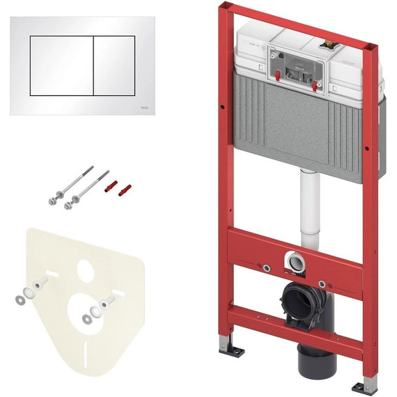 Инсталляция с подвесным унитазом комплект: TECEbase 2.0 9400413 с подвесным безободковым унитазом Azario Grado AZ-0046-UQ3 сиденье микролифт, крепление, кнопка смыва белая (система смыва Торнадо) - фото 2