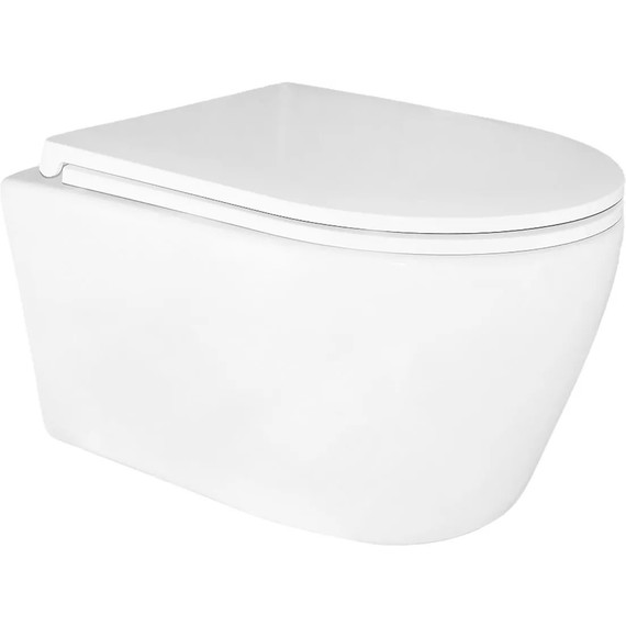 Инсталляция с подвесным унитазом комплект: TECEbase 2.0 9400413 с подвесным безободковым унитазом Azario Uno AZ-2380 сиденье микролифт, крепление, кнопка смыва белая - фото 2