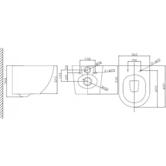 Инсталляция с подвесным унитазом комплект: TECEbase 2.0 9400413 с подвесным безободковым унитазом BelBagno Uno BB3105CHR/SC сиденье микролифт, крепление, кнопка смыва белая - фото 14