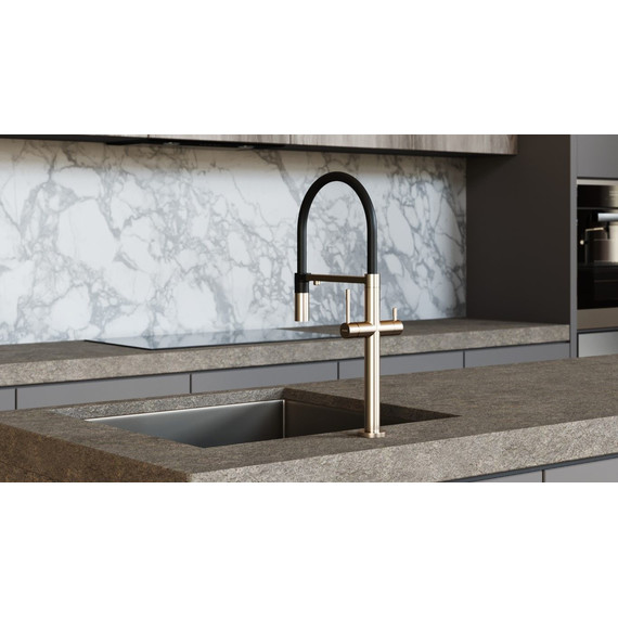 Смеситель для кухни Boheme Uno 115-MG, золото матовое - фото 2