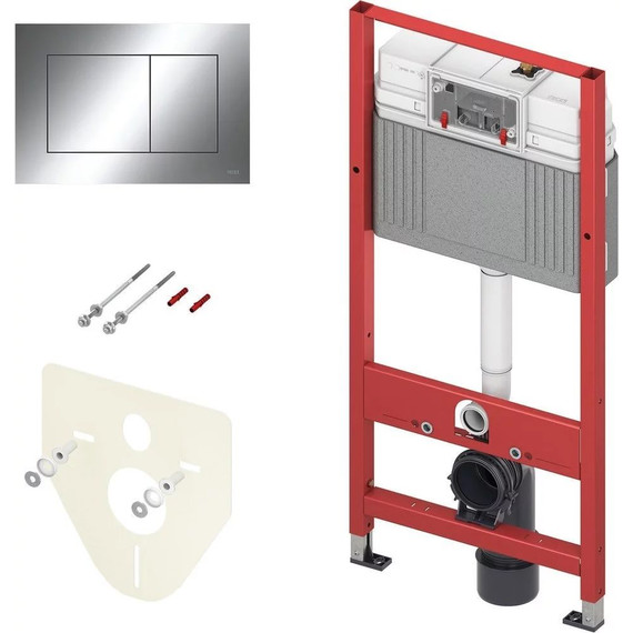 Инсталляция с подвесным унитазом комплект: TECEbase 2.0 9400412 с подвесным безободковым унитазом Azario Trevi AZ-0093UQ3 сиденье микролифт, крепление, кнопка смыва хром глянцевый (система смыва Торнадо) - фото 3