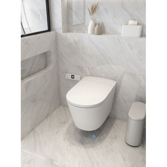 Унитаз-биде подвесной импульсный Abber Bequem AC1121S с крышкой микролифт - фото 20