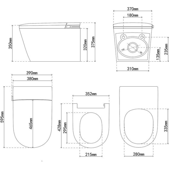 Унитаз-биде подвесной импульсный Abber Bequem AC1121S с крышкой микролифт - фото 23