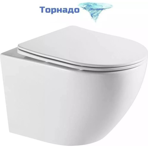 Инсталляция с подвесным унитазом комплект: TECEbase 2.0 9400412 с подвесным безободковым унитазом Azario Grado AZ-0046-UQ3 сиденье микролифт, крепление, кнопка смыва хром глянцевый (Система смыва торнадо) - фото 3