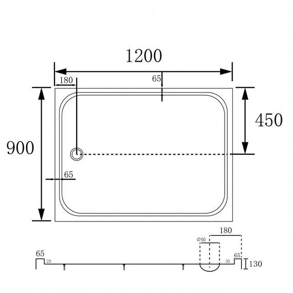 Поддон акриловый Abber 120x90 см AD3C129 - фото 9