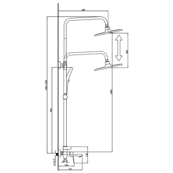 Душевая стойка Azario Alanti AZ-K2332 - фото 6