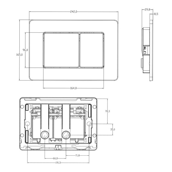 Кнопка смыва Azario NEW-TS AZ-SS-003-CH - фото 3